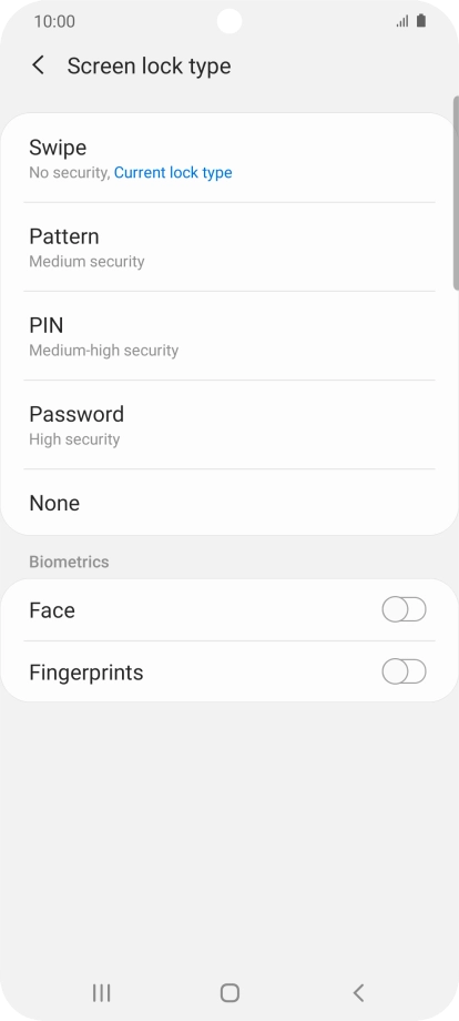 Press Fingerprints.