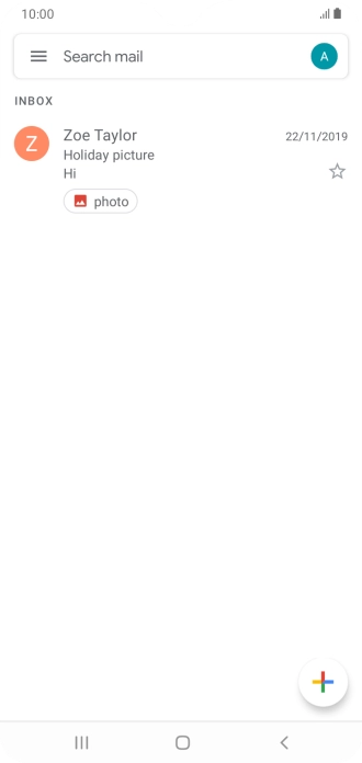 Press the new email message icon.