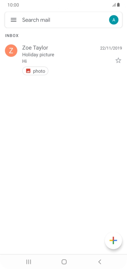 Press the new email message icon.