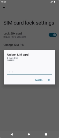 Key in your PIN and press OK.