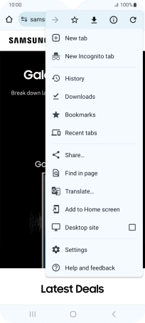 Press Settings.