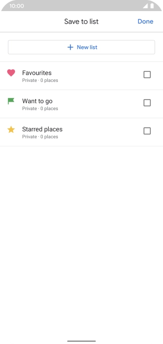 Press the required setting.