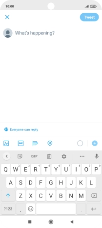 Press the text input field.
