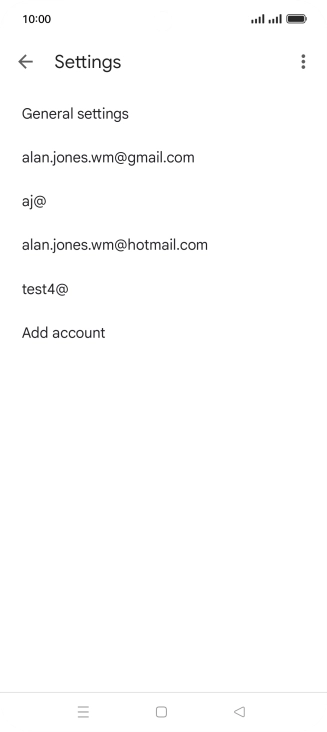 Press the required account.