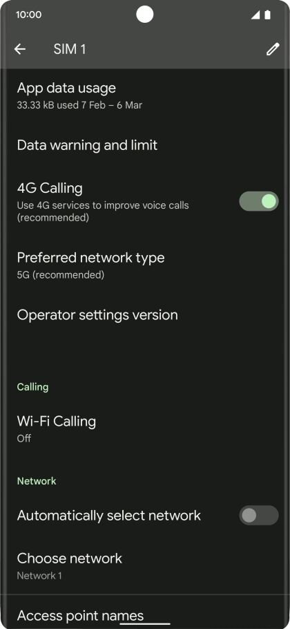 Press the indicator next to 
