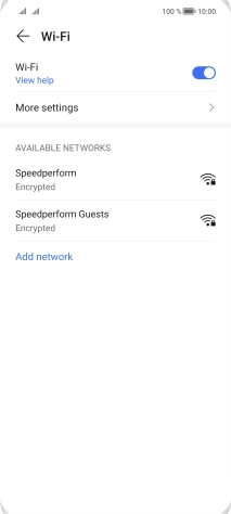 Press the required Wi-Fi network.