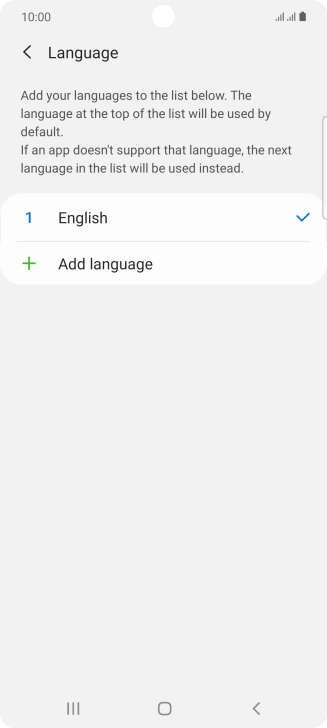Press Add language.