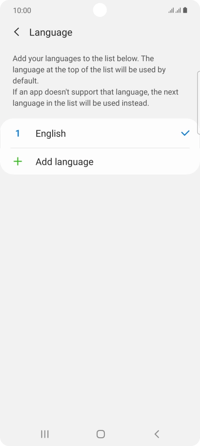 Press Add language.