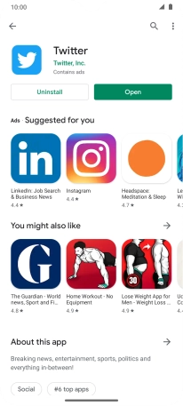 Slide your finger upwards starting from the bottom of the screen to return to the home screen.