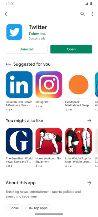 Slide your finger upwards starting from the bottom of the screen to return to the home screen.