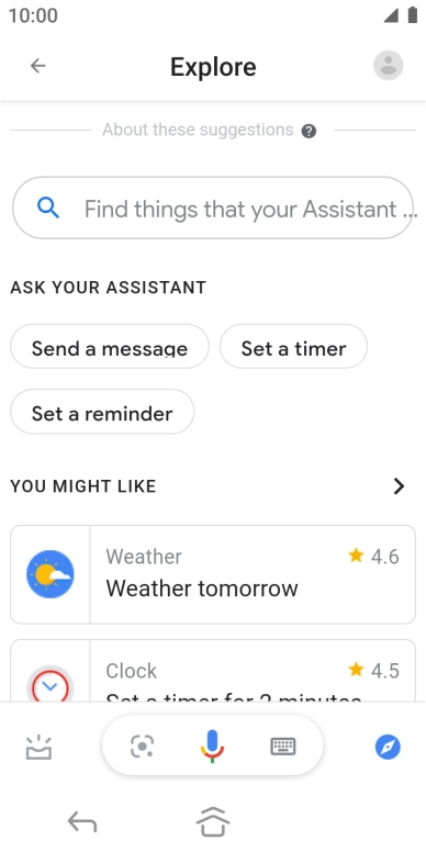 Press the profile icon.