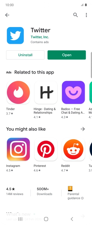 Press the Home key to return to the home screen.