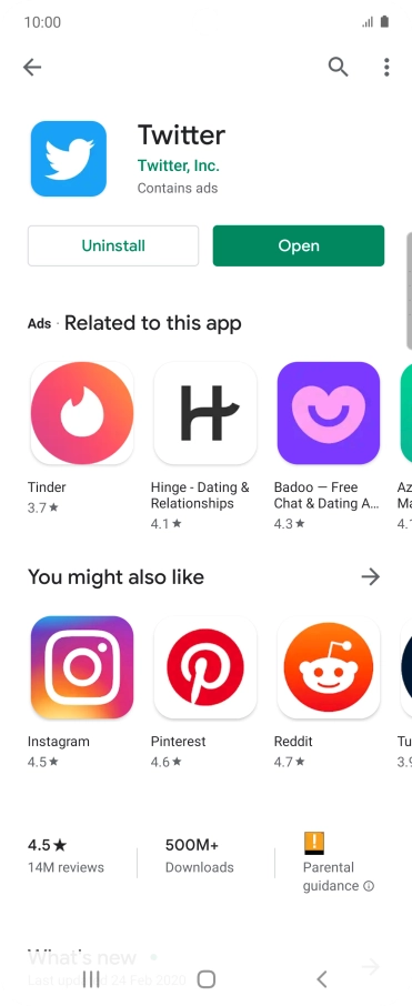 Press the Home key to return to the home screen.