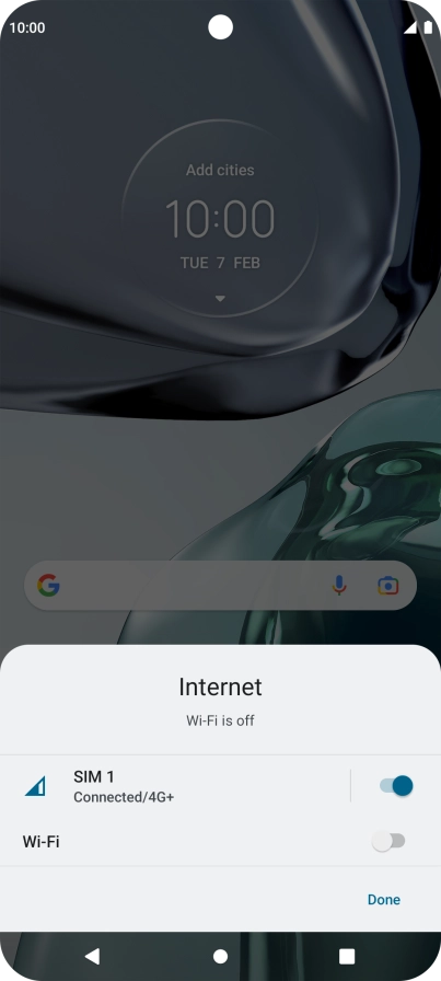 Press the indicator next to 