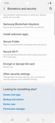 Press Other security settings.