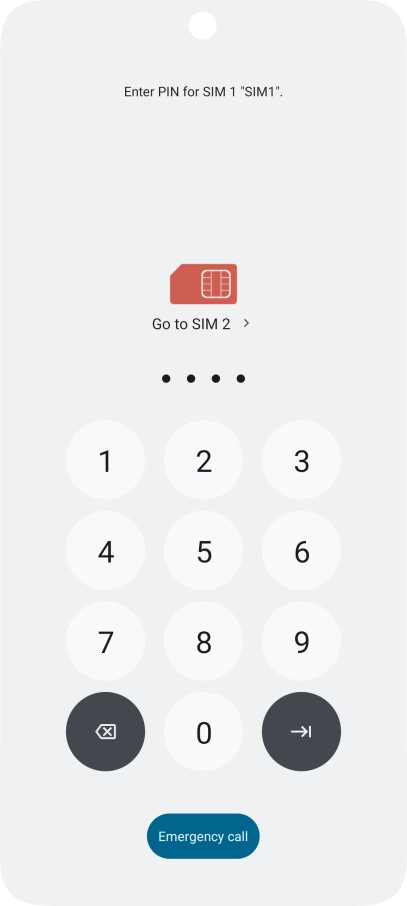 If you're asked to key in your PIN, do so and press the confirm icon.