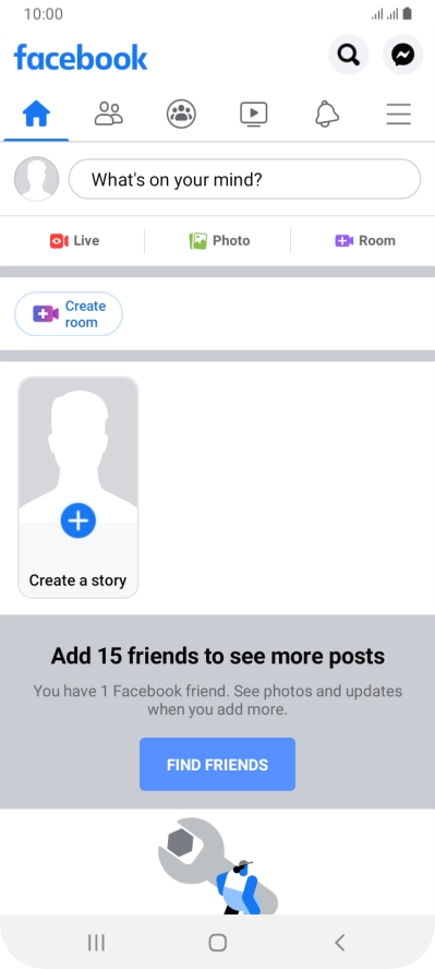 Press the text input field.