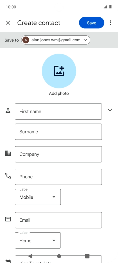 Press the drop down list next to 