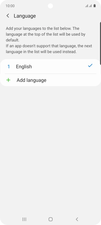 Press Add language.