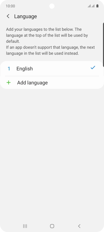 Press Add language.