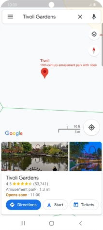 Press the destination at the bottom of the screen.