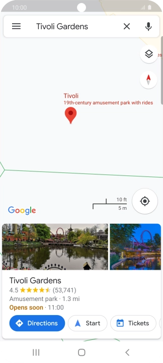 Press the destination at the bottom of the screen.