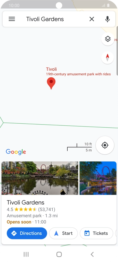Press the destination at the bottom of the screen.