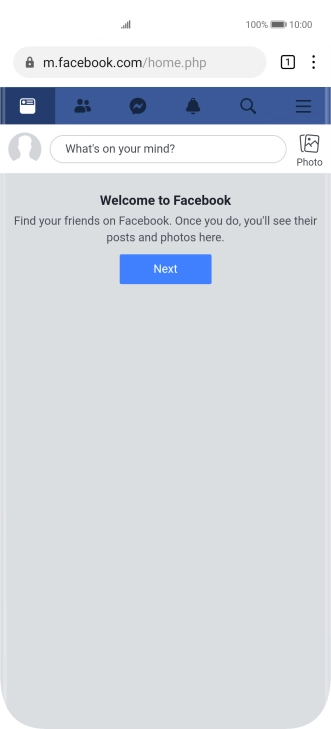 You can now use Facebook on your phone.