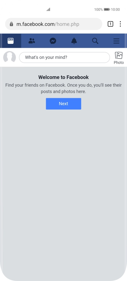 You can now use Facebook on your phone.