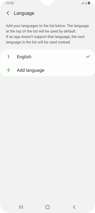 Press Add language.