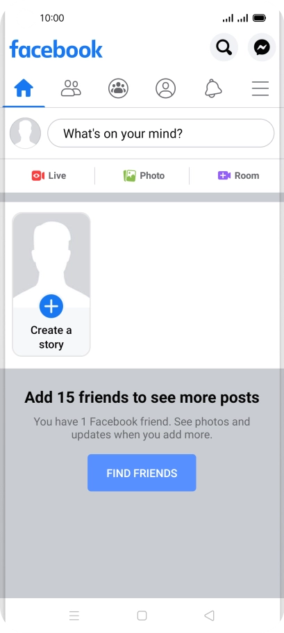 Press the text input field.