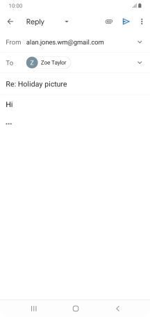 Press the send icon.