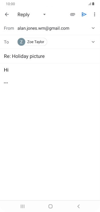 Press the send icon.