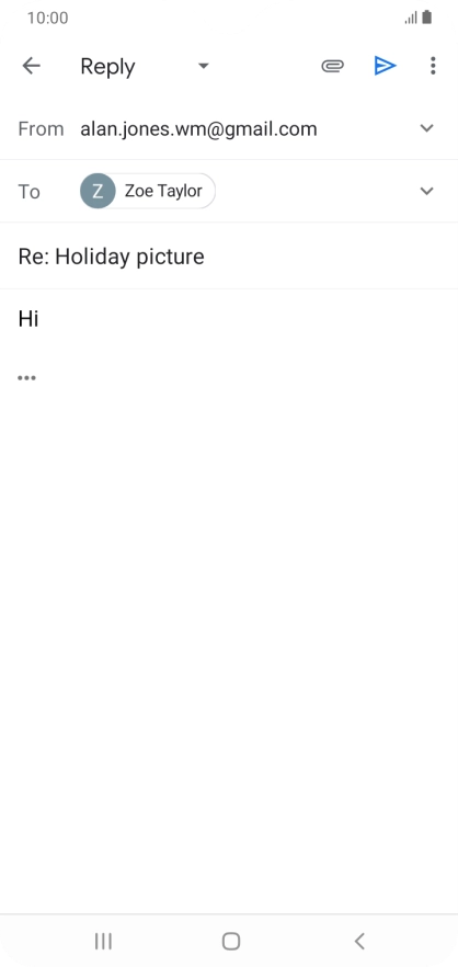 Press the send icon.