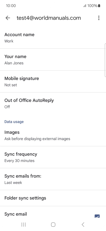 Press Account name and key in the required name.