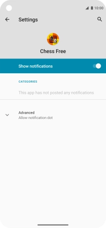 Press the indicator next to 