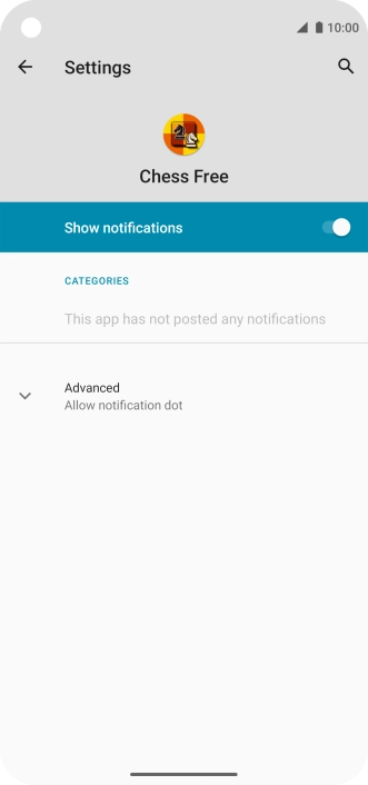 Press the indicator next to 