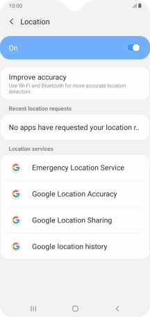 Press Google Location Accuracy.