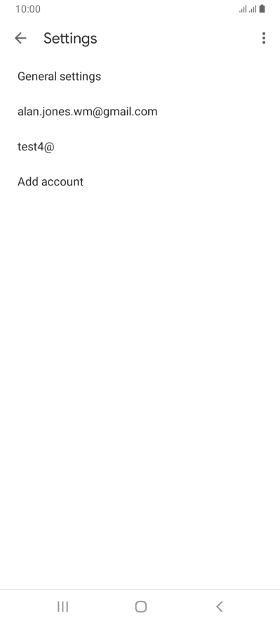 Press the required email account.