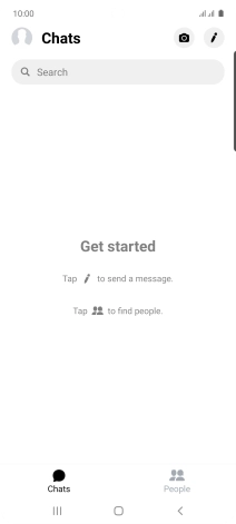 Press the search field and key in the first letters of the recipient's name.