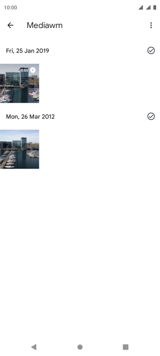 Press and hold the required picture or video clip.
