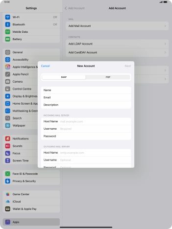 Press IMAP.