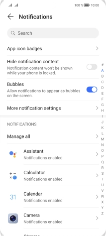 Press the required app.