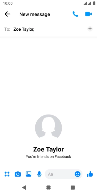 Press the text input field.