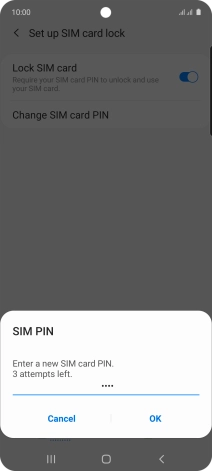 Key in a new four-digit PIN and press OK.