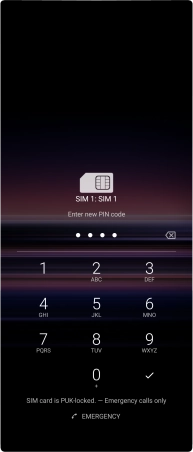 Key in a new four-digit PIN and press the confirm icon.