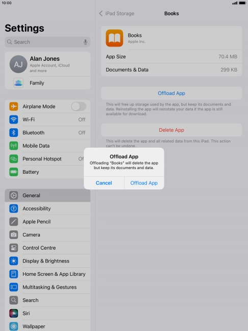Press Offload App.