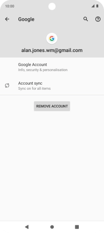 Press Account sync.