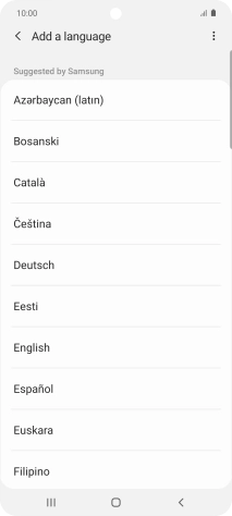 Press the required language.