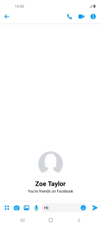 Write the required message and press the send icon.
